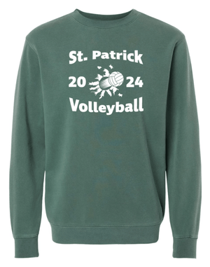 Custom Apparel - Screen Printing - St Patrick Volleyball - Adult Midweight Crewneck Sweatshirt - St Patrick Volleyball - 16496