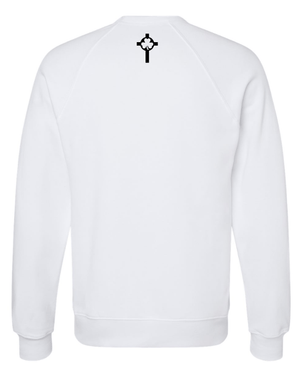 Custom Printed Apparel | St. Patrick Volleyball - Unisex Fleece Crewneck Sweatshirt *Black / White* - St. Pat's Volleyball 25 - 17999