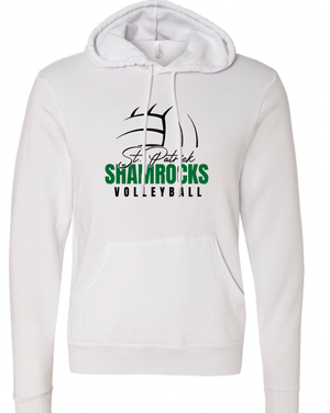 Custom Printed Apparel | St. Patrick Volleyball - Unisex Fleece Hooded Sweatshirt *Black / White* - St. Pat's Volleyball 25 - 17999