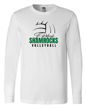 Custom Printed Apparel | St. Patrick Volleyball - Unisex Long Sleeve Tee *Black / White* - St. Pat's Volleyball 25 - 17999