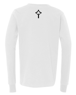 Custom Printed Apparel | St. Patrick Volleyball - Youth Long Sleeve T-Shirt *Black / White* - St. Pat's Volleyball 25 - 17999