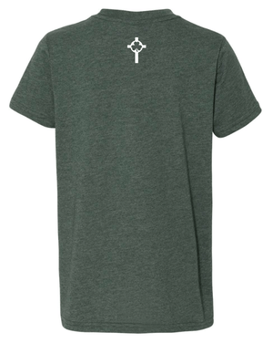 Custom Apparel - Screen Printing - St Patrick Volleyball - Youth T-Shirt Forest Green - St Patrick Volleyball - 16496