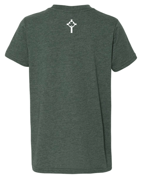 Custom Apparel - Screen Printing - St Patrick Volleyball - Youth T-Shirt Forest Green - St Patrick Volleyball - 16496