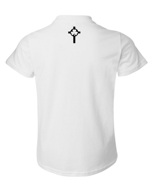 Custom Printed Apparel | St. Patrick Volleyball - Youth T-Shirt *White / Black* - St. Pat's Volleyball 25 - 17999