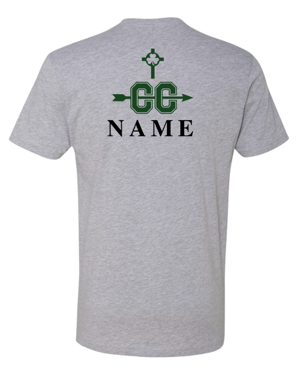 Custom Apparel - Screen Printing - St Patrick's Cross Country - Adult Cotton T-Shirt Grey - St. Pat's Cross Country 2024 - 16361