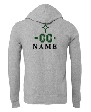 Custom Apparel - Screen Printing - St Patrick's Cross Country - Adult Fleece Hoodie Grey - St. Pat's Cross Country 2024 - 16361
