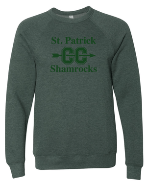 Custom Apparel - Screen Printing - St Patrick's Cross Country - Adult Fleece Raglan Crewneck Sweatshirt - St. Pat's Cross Country 2024 - 16361