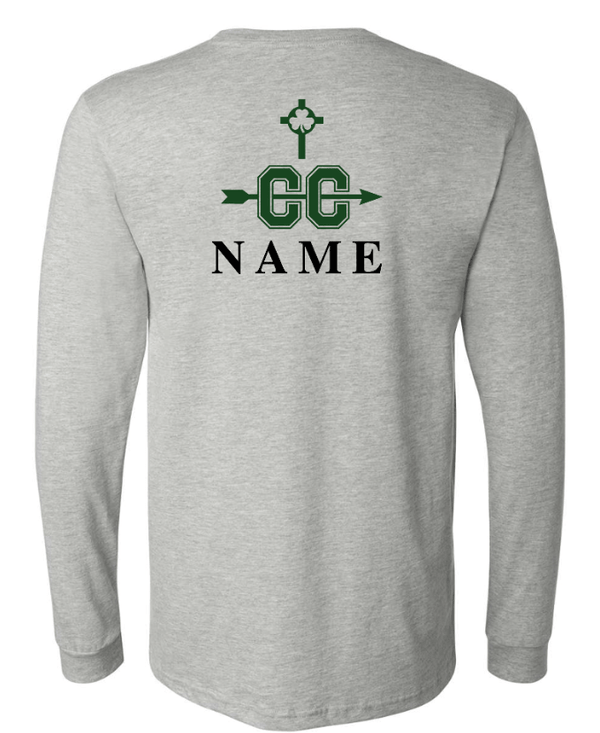 Custom Apparel - Screen Printing - St Patrick's Cross Country - Adult Hooded Long Sleeve T-Shirt - St. Pat's Cross Country 2024 - 16361