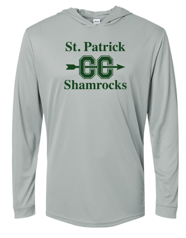 Custom Apparel - Screen Printing - St Patrick's Cross Country - Adult Hooded Long Sleeve T-Shirt - St. Pat's Cross Country 2024 - 16361