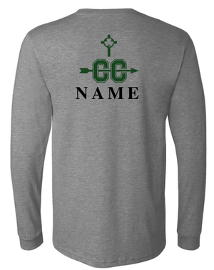 Custom Apparel - Screen Printing - St Patrick's Cross Country - Adult Long Sleeve T-Shirt Dk. Grey - St. Pat's Cross Country 2024 - 16361