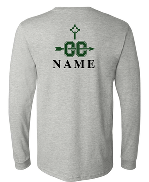 Custom Apparel - Screen Printing - St Patrick's Cross Country - Adult Long Sleeve T-Shirt Grey - St. Pat's Cross Country 2024 - 16361