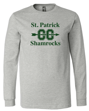 Custom Apparel - Screen Printing - St Patrick's Cross Country - Adult Long Sleeve T-Shirt Grey - St. Pat's Cross Country 2024 - 16361