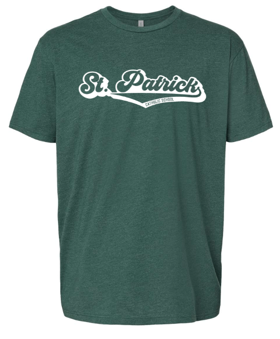 Custom Apparel - Screen Printing - St. Pats Back to School 2024/25 - Adult Green T-Shirt - St. Pats Back to School 2024/25 - 16209