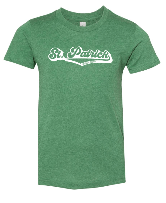 Custom Apparel - Screen Printing - St. Pats Back to School 2024/25 - Youth Green T-Shirt - St. Pats Back to School 2024/25 - 16209