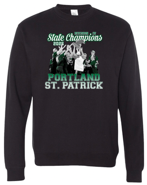 Custom Printed Apparel | St. Pat's Baseball State Champs - Midweight Crewneck Sweatshirt - Crewneck Sweatshirt - SPS Baseball State Champs - 18019