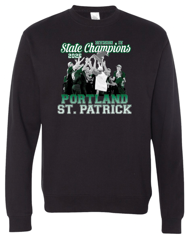 Custom Printed Apparel | St. Pat's Baseball State Champs - Midweight Crewneck Sweatshirt - Crewneck Sweatshirt - SPS Baseball State Champs - 18019