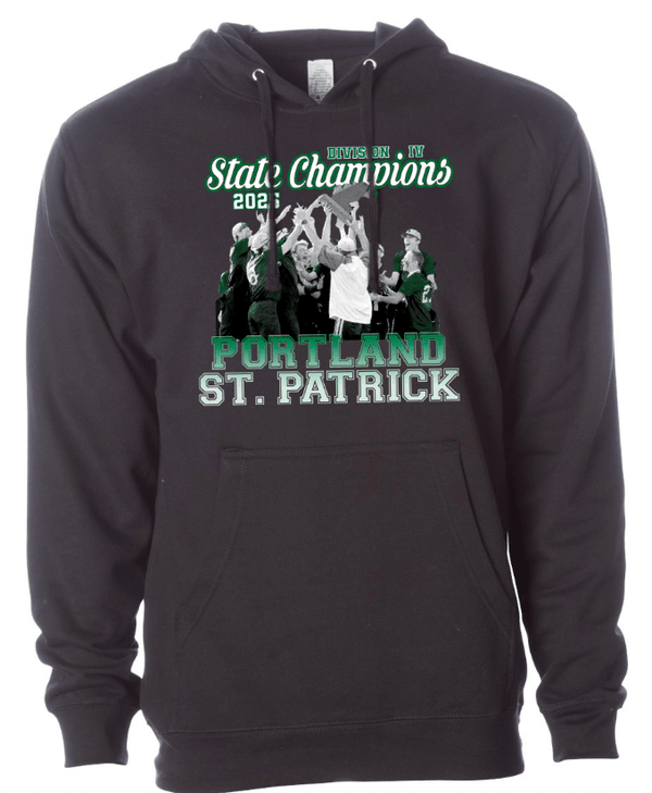 Custom Printed Apparel | St. Pat's Baseball State Champs - Midweight Hooded Sweatshirt - hoodie - SPS Baseball State Champs - 18019