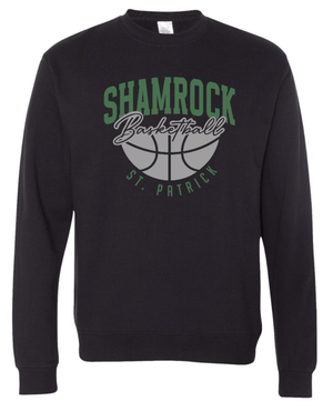 Custom Printed Apparel | St. Pats Basketball Winter 2025 - Adult Unisex Black Crewneck - St. Pats Basketball W25 - 18597