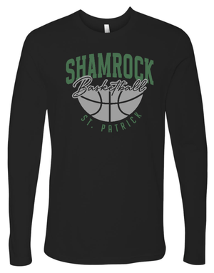 Custom Printed Apparel | St. Pats Basketball Winter 2025 - Adult Unisex Black Long Sleeve Tee - St. Pats Basketball W25 - 18597
