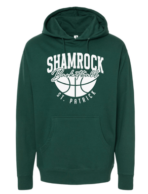 Custom Printed Apparel | St. Pats Basketball Winter 2025 - Adult Unisex Forest Green Hoodie - St. Pats Basketball W25 - 18597