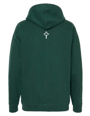 Custom Printed Apparel | St. Pats Basketball Winter 2025 - Adult Unisex Forest Green Hoodie - St. Pats Basketball W25 - 18597