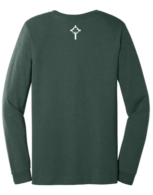 Custom Printed Apparel | St. Pats Basketball Winter 2025 - Adult Unisex Forest Green Long Sleeve Tee - St. Pats Basketball W25 - 18597