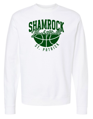 Custom Printed Apparel | St. Pats Basketball Winter 2025 - Adult Unisex White Crewneck - St. Pats Basketball W25 - 18597