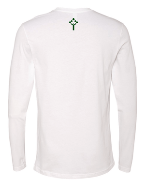 Custom Printed Apparel | St. Pats Basketball Winter 2025 - Adult Unisex White Long Sleeve Tee - St. Pats Basketball W25 - 18597