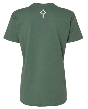 Custom Printed Apparel | St. Pats Basketball Winter 2025 - Women's Forest Green Relaxed T-Shirt - St. Pats Basketball W25 - 18597