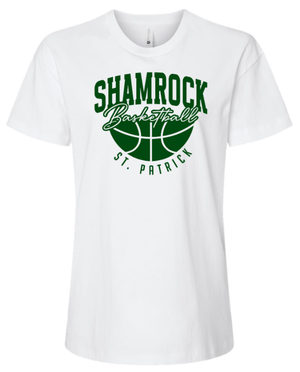 Custom Printed Apparel | St. Pats Basketball Winter 2025 - Women's Relaxed White T-Shirt - St. Pats Basketball W25 - 18597