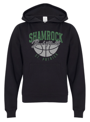Custom Printed Apparel | St. Pats Basketball Winter 2025 - Youth Black Hoodie - St. Pats Basketball W25 - 18597