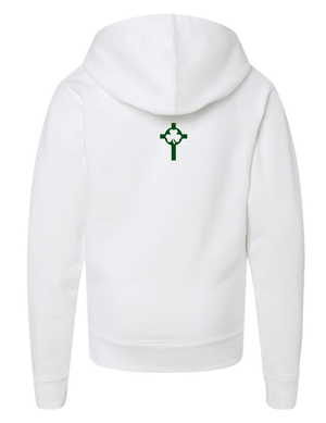 Custom Printed Apparel | St. Pats Basketball Winter 2025 - Youth White Hoodie - St. Pats Basketball W25 - 18597