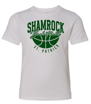Custom Printed Apparel | St. Pats Basketball Winter 2025 - Youth White T-Shirt - St. Pats Basketball W25 - 18597