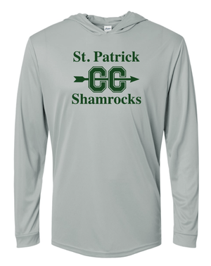 Custom Printed Apparel | St. Pat's Cross Country 2025 - Performance Hooded Long Sleeve T-Shirt (Personalization Optional) - St. Pats XC 2025 - 18207