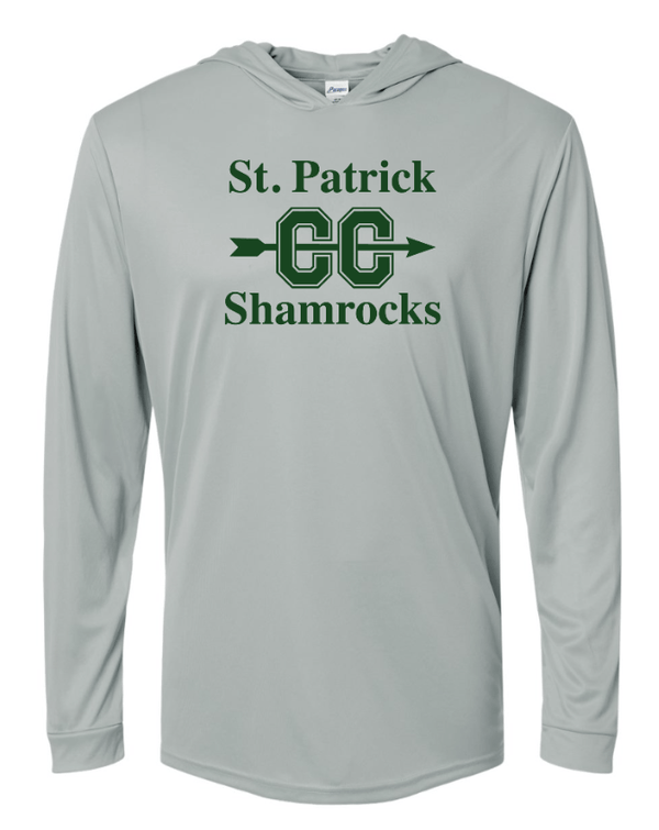 Custom Printed Apparel | St. Pat's Cross Country 2025 - Performance Hooded Long Sleeve T-Shirt (Personalization Optional) - St. Pats XC 2025 - 18207