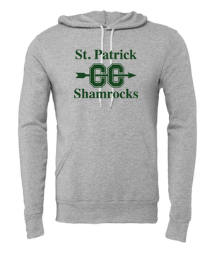 Custom Printed Apparel | St. Pat's Cross Country 2025 - Unisex Fleece Hoodie *Grey / Forest Green* (Personalization Optional) - St. Pats XC 2025 - 18207