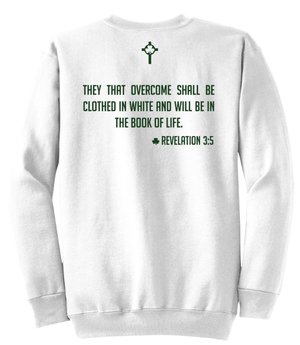 Custom Printed Apparel | St. Pats White Apparel Fall 2025 - Adult Crewneck Sweatshirt - St. Pats White/Alumni Apparel F25 - 18428