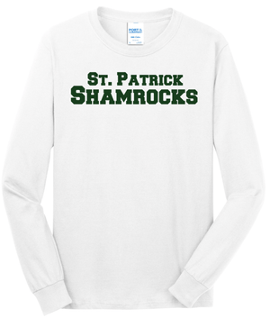 Custom Printed Apparel | St. Pats White Apparel Fall 2025 - Adult Long Sleeve Tee - St. Pats White/Alumni Apparel F25 - 18428