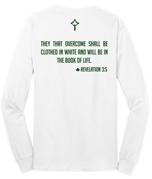 Custom Printed Apparel | St. Pats White Apparel Fall 2025 - Adult Long Sleeve Tee - St. Pats White/Alumni Apparel F25 - 18428