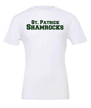 Custom Printed Apparel | St. Pats White Apparel Fall 2025 - Adult T-Shirt - St. Pats White/Alumni Apparel F25 - 18428