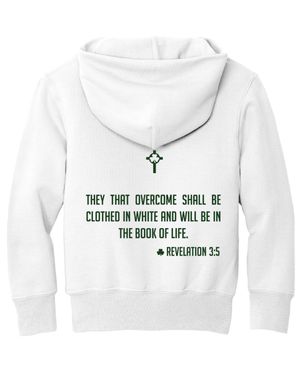 Custom Printed Apparel | St. Pats White Apparel Fall 2025 - Youth Hooded Sweatshirt - St. Pats White/Alumni Apparel F25 - 18428