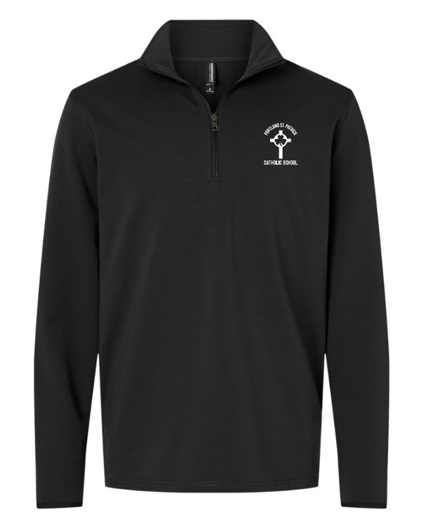 St. Patrick's Shamrocks - Performance Quarter Zip Pullover  -- Pine / Black