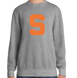Custom Printed Apparel | Stockbridge 2025 - Athletic Heather Youth Fleece Crewneck Sweathshirt - Stockbridge Schools 2025 - 18310