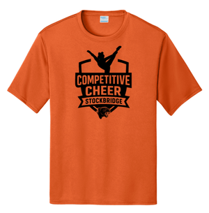 Custom Printed Apparel | Stockbridge 2025 Winter Sports | Adult Unisex Orange Performance T-Shirt (MULTIPLE SPORT OPTIONS) - Stockbridge Sports W25 - 18594