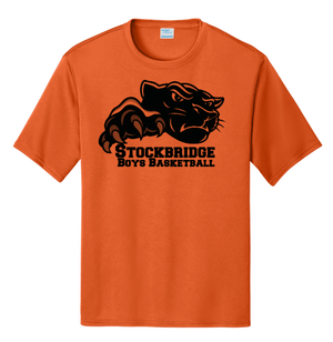 Custom Printed Apparel | Stockbridge 2025 Winter Sports | Adult Unisex Orange Performance T-Shirt (MULTIPLE SPORT OPTIONS) - Stockbridge Sports W25 - 18594