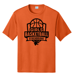 Custom Printed Apparel | Stockbridge 2025 Winter Sports | Adult Unisex Orange Performance T-Shirt (MULTIPLE SPORT OPTIONS) - Stockbridge Sports W25 - 18594