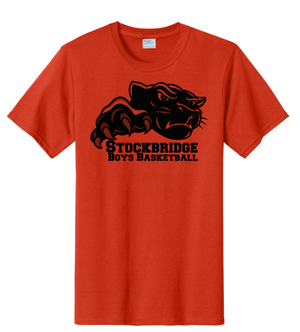 Custom Printed Apparel | Stockbridge 2025 Winter Sports | Adult Unisex Tall T-Shirt Boy's Basketball (Orange/Athletic Heather) - Stockbridge Sports W25 - 18594