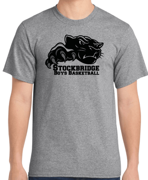 Custom Printed Apparel | Stockbridge 2025 Winter Sports | Adult Unisex Tall T-Shirt Boy's Basketball (Orange/Athletic Heather) - Stockbridge Sports W25 - 18594