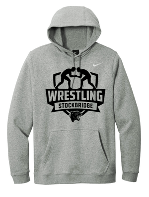 Custom Printed Apparel | Stockbridge 2025 Winter Sports | Nike - Adult Unisex Dark Grey Heather Hoodie (MULTIPLE SPORT OPTIONS) - Stockbridge Sports W25 - 18594