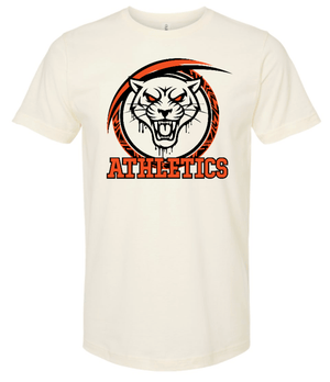 Custom Printed Apparel | Stockbridge Athletics | Adult Unisex Natural T-Shirt "Panther Design" - Stockbridge Athletics On Demand - 18776